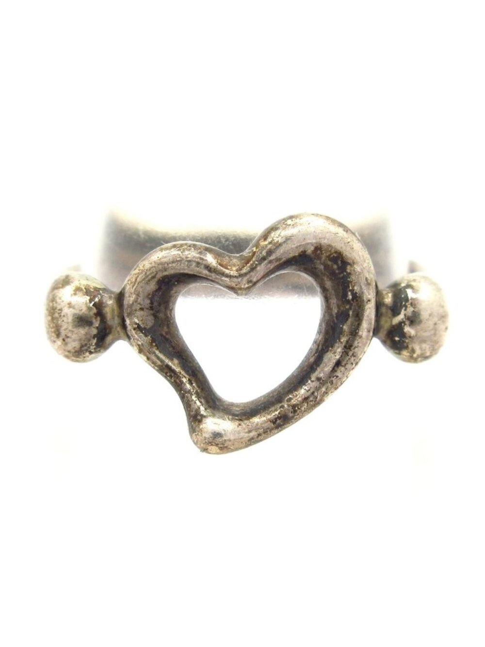 Tiffany & Co Ring Open Heart Silver